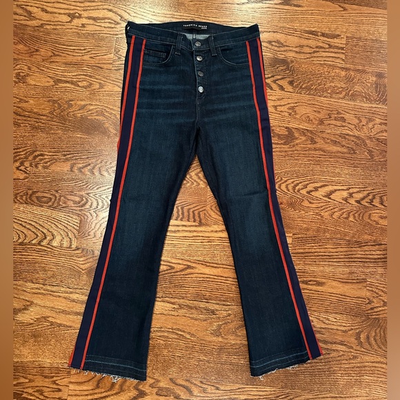 Veronica Beard Carolyn Jeans with Tux Stripe - Picture 2 of 4